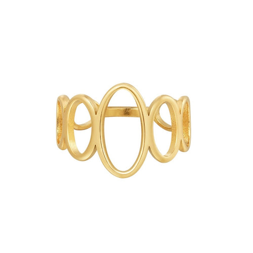 Circles ring goud 